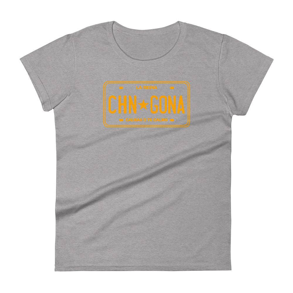 Chingona License Plate - Women's short sleeve t-shirt