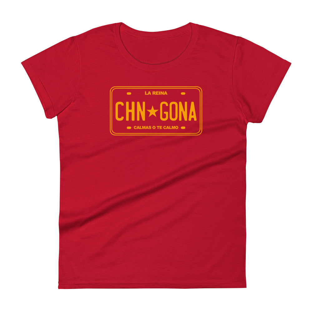 Chingona License Plate - Women's short sleeve t-shirt