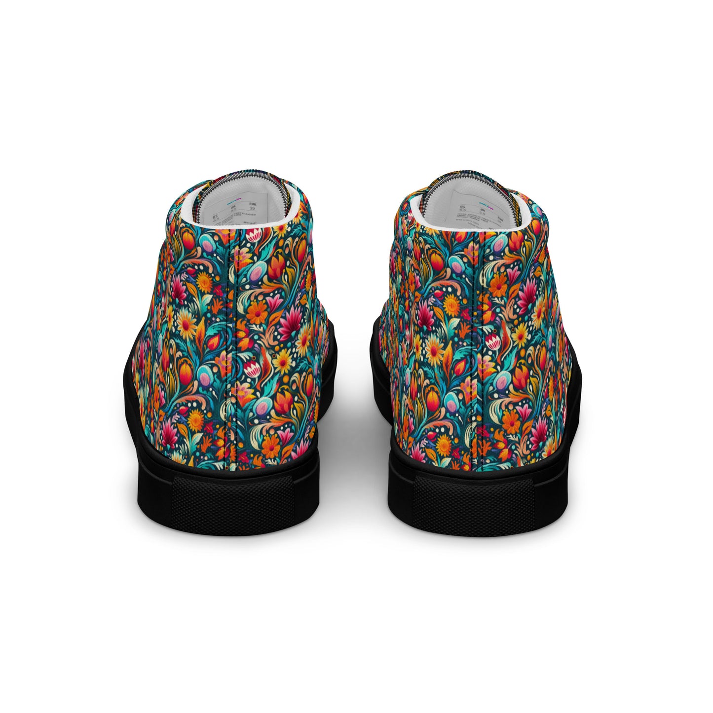 Floral Women’s high top canvas shoes