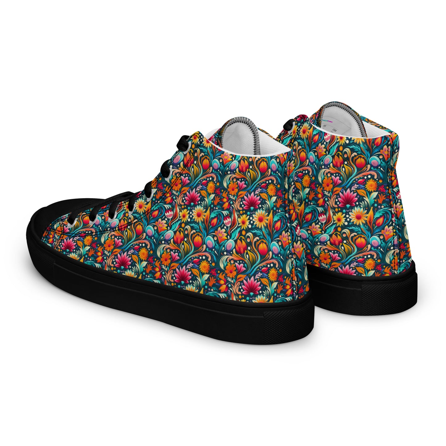 Floral Women’s high top canvas shoes