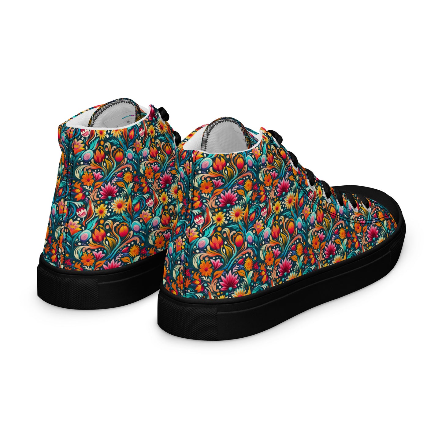 Floral Women’s high top canvas shoes